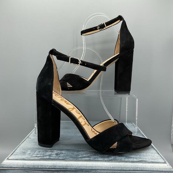 NEW Sam Edelman Women’s Yancy Ankle Strap Sandals Black Size 11 - Picture 1 of 10